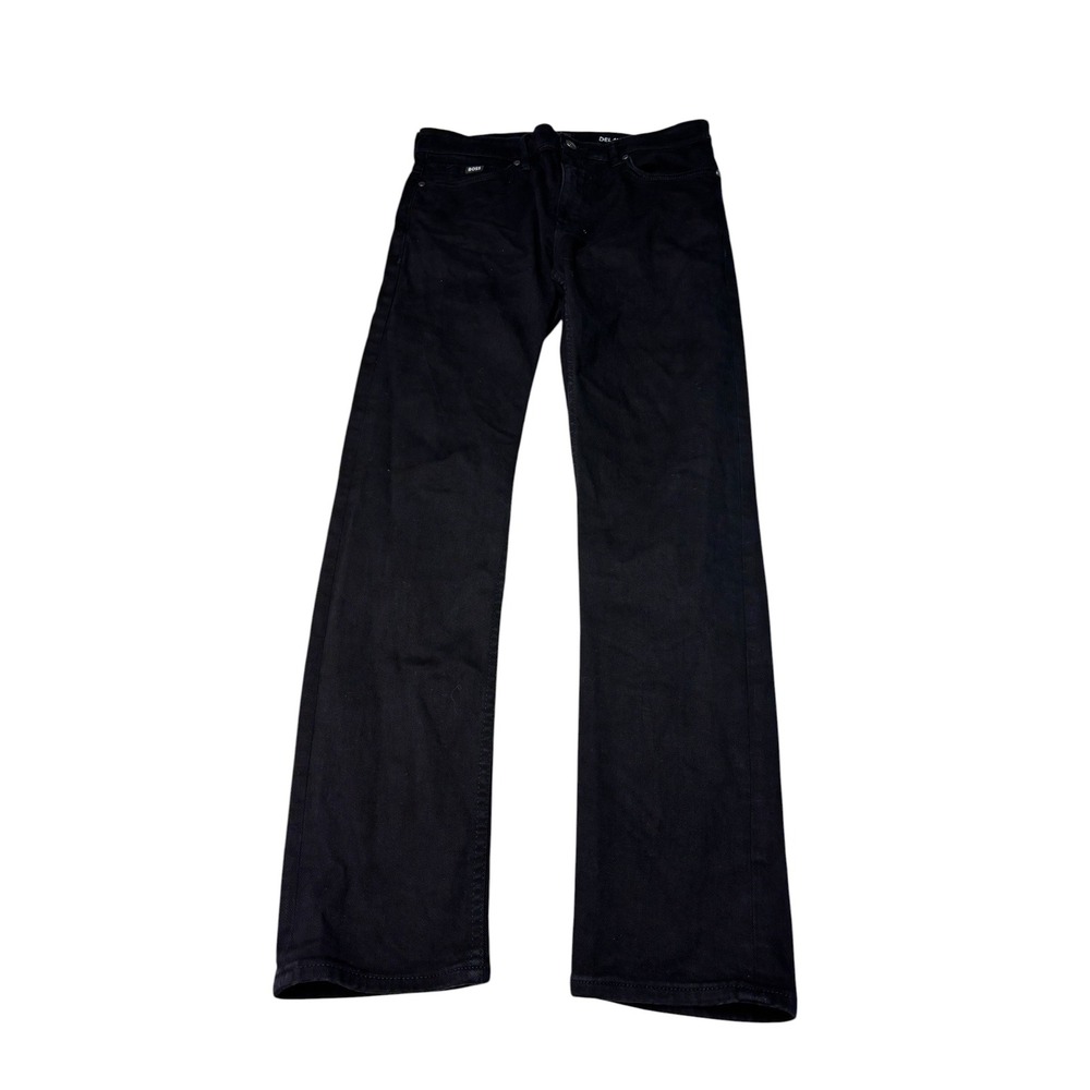 Hugo Boss Delaware Slim Black Jeans Mens 30x32 Stretch Denim Pants